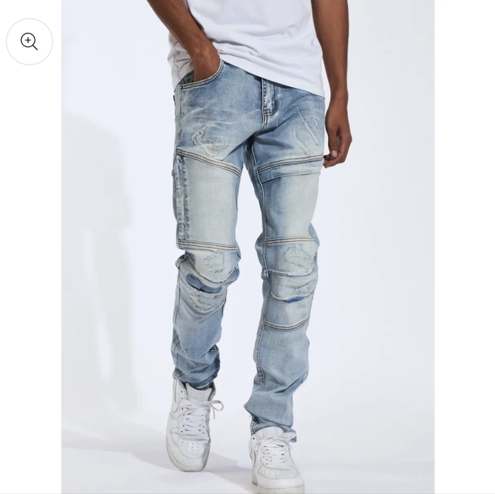 NWT Mwn's Crysp Denin Kurt Light Blue Jeans Size 30